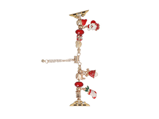 Nouvelle bracelet pour smartwatch GlacierX Slider Clasp Winter Charm Bracelet Christmas Red pour Apple Watch 38/40/41mm Or