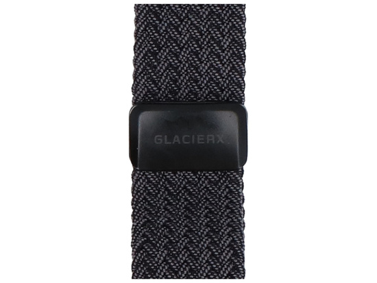 Nuovo cinturino GlacierX con fibbia magnetica intrecciata nera per Apple Watch 42/44/45/49mm Nero Grafite