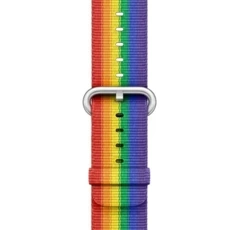 Original Apple Watch 42mm Pride Edition Woven Nylon Strap in sealed packaging