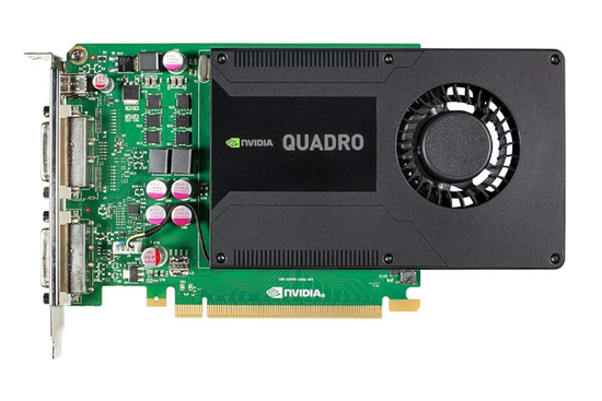 Poškozená grafická karta NVIDIA QUADRO K2000 2GB GDDR5 Vysoký profil