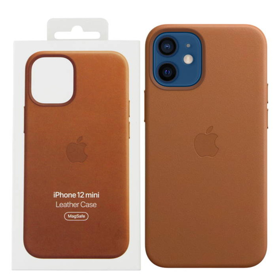 Oryginalne Skórzane Etui  Apple iPhone 12 MIni Saddle Brown