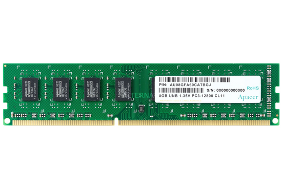 APACER 8GB DDR3 1600MHz 1.35V RAM DIMM Memory
