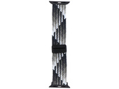 Nuovo cinturino GlacierX con fibbia magnetica intrecciata Ebony Mosaic per Apple Watch 42/44/45/49mm Ombre bianco e nero