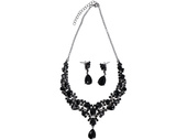 Ensemble de bijoux Gala Ensemble noir Collier + boucles d'oreilles