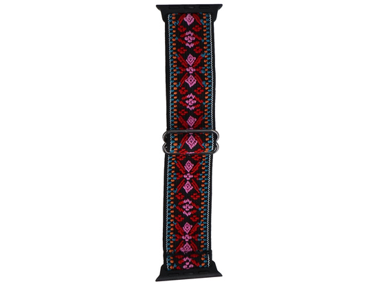 Nouvelle sangle pour smartwatch GlacierX Nylon Nomad Threads Oriental Rose pour Apple Watch 38/40/41mm Rouge-Rose