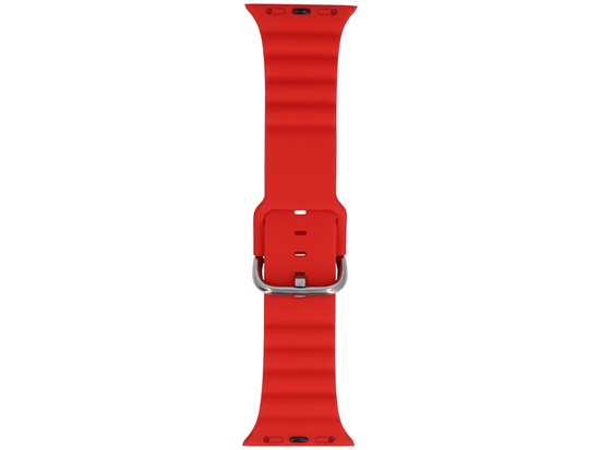Correa de silicona con ranuras GlacierX Crimson Red para Apple Watch 38/40/41mm Roja