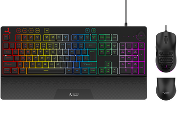 New Triadyn TRITON Set Gaming Keyboard TARVOS RGB Anti-Ghosting QWERTY and Mouse TELESTO 12800 DPI HUANO Software for Gamers