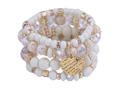 White Charms Bracelet