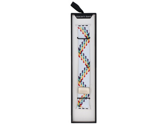 New GlacierX Braided Magnetic Buckle Prism Stripes strap for Apple Watch 38/40/41mm White-Rainbow