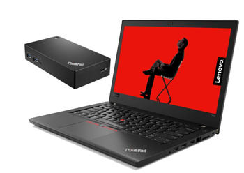 Lenovo ThinkPad T480 i3-8130U 16GB 512GB SSD 1920x1080 Klasa A- Windows 11 Home + Nowa Stacja Dokująca Lenovo 40A70045EU