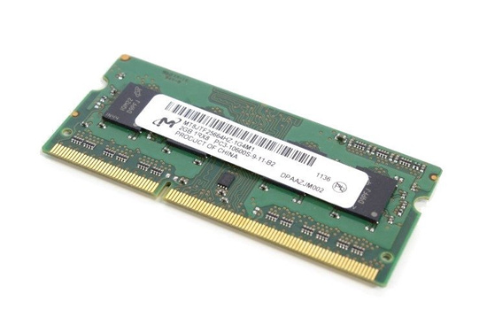 RAM MICRON 2GB DDR3 1333MHz PC3-10600s SODIMM Mémoire pour ordinateur portable