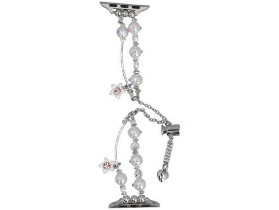 Нова браслет для смарт-годинника GlacierX Slider Clasp Double Chain Cosmic Bracelet Silver Prism для Apple Watch 38/40/41mm Сріблясто-колірна