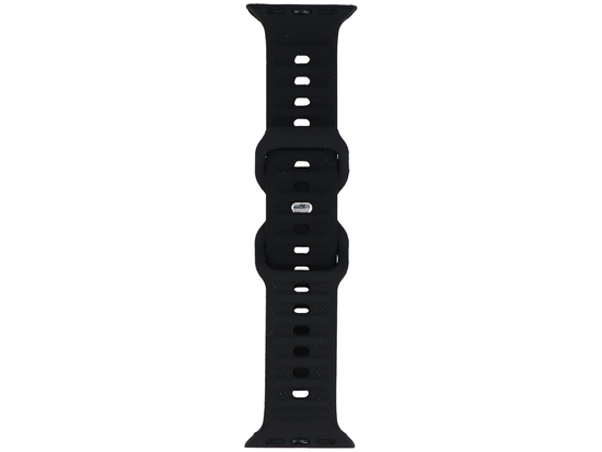 GlacierX Silicone Ribbed Black Strap for Apple Watch 38/40/41mm Black