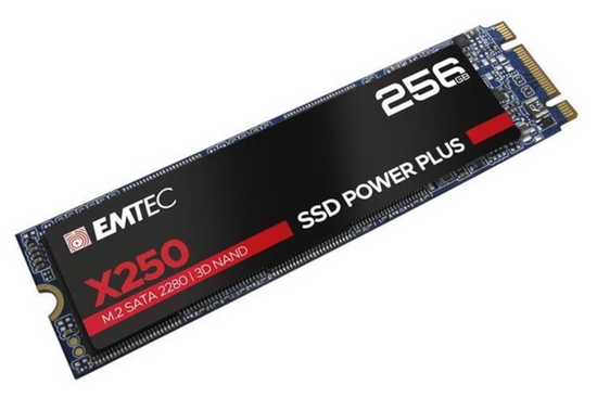 Nový pevný disk SSD EMTEC X250 Power Plus 256GB SSD M.2 2280 SATA III (ECSSD256GX250)