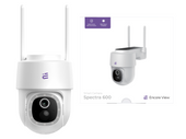 Nouvelle caméra intelligente WiFi Solaire PTZ Mode nuit couleur 4Mpx FHD IP65 Encore View Spectra 600