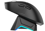 Nuovo Mouse Gaming Wireless Triadyn Play IO PixArt 3311 Stazione di Ricarica 12800 DPI per Giocatori Illuminazione LED HUANO Nera