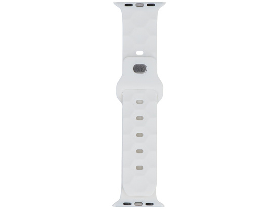 Bracelet pour smartwatch GlacierX Silicone Rhombille Blanc pour Apple Watch 42/44/45/49mm Blanc