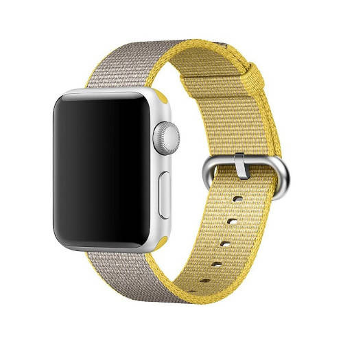Originál Řemínek Apple Watch Nylon Yellow / L.Gray 38 mm