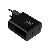 Nuovo caricabatterie da rete Encore Energy GaN QC 4+ PD 3.0 USB-A USB-C x2 65W MD-6583R con display.