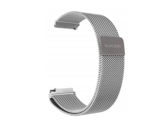 Nový náramek k chytrým hodinkám GlacierX Milanese Magnetic Strap Silver mesh Stříbrný 22mm