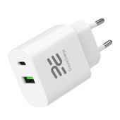 Nová síťová nabíječka Encore Energy PD 3.0 Quick Charge 4.0 USB-A USB-C 20W adaptér MD-2083R + kabel 2x USB-C 50cm