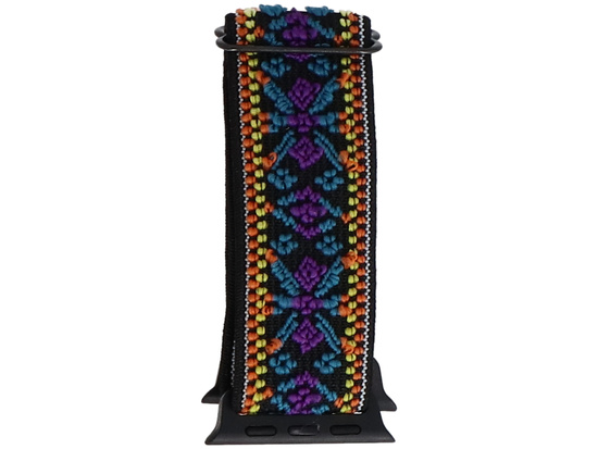 Nuevo strap para smartwatch GlacierX Nylon Nomad Threads Oriental Blooms para Apple Watch 38/40/41mm Morado-Azul