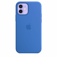 Oryginalne Etui Silikonowe Apple iPhone 12 / 12 Pro Capri Blue