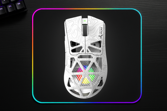 Nuevo Ratón Inalámbrico Gaming Triadyn Play IAPETUS PixArt PAW3311DB 12000 DPI Para Jugadores Iluminación LED HUANO Blanco