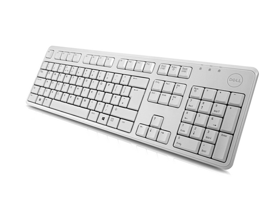 Neue DELL KB212 QuietKey USB Tastatur Grau QWERTY UK + Aufkleber BOX