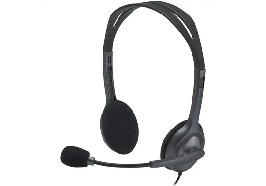 Cuffie Logitech H111 con Microfono Stereo Grigie
