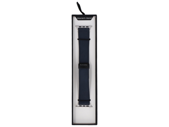 Новий ремінець GlacierX Leather Magnetic Buckle Midnight Blue для Apple Watch 42/44/45/49mm Синій