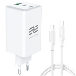 Nuevo cargador de red Encore Energy GaN QC PD 1x USB-A 30W 2x USB-C 100W MD-10083Z + cable 2x USB-C 100cm