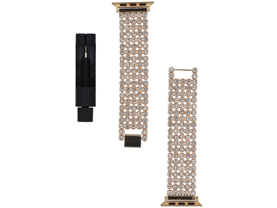 Nueva pulsera para smartwatch GlacierX Zirconia Grid Bracelet Gold para Apple Watch 38/40/41mm Dorada