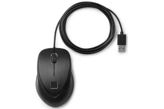 Nuovo mouse HP USB con impronta digitale 4TS44AA#AC3 Laser Nero