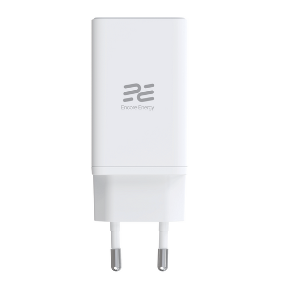 Нова мережна зарядка GaN 65W USB-A + 2x USB-C QC PPS PD Encore Energy MD-6590R