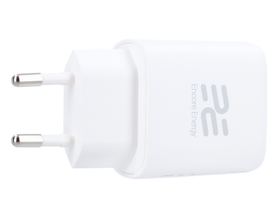 Nová síťová nabíječka GaN 20W USB-C QC PD Encore Energy MD-2083ZB + kabel 2x USB-C 100cm
