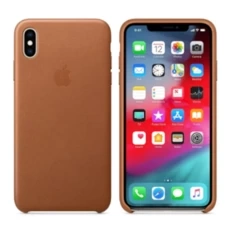 Originál Kožený Pouzdro Apple iPhone XS Max Liliac