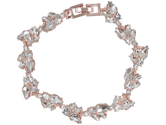 Shimmering Jewelry Set Pink Necklace + Earrings + Bracelet