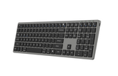 Neue Drahtlose Tastatur Triadyn PROTEUS Bluetooth 2.4GHz 4-Geräte Büro Slim Akku Grau