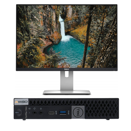 Dell Optiplex 7060 Micro i5-8500 6x3.0GHz 8GB 240GB SSD Windows 10 Home + Monitor Dell U2415 +cabling