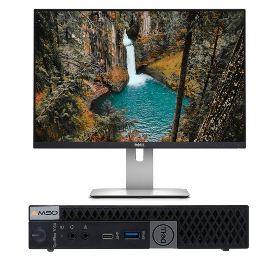 Dell Optiplex 7060 Micro i5-8500 6x3.0GHz 8GB 240GB SSD Windows 10 Home + Monitor Dell U2415 +cablaggio