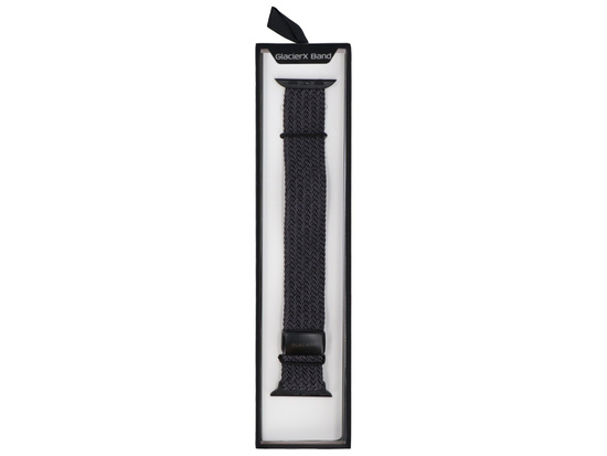 Neues Armband GlacierX Geflochtene Magnetische Schnalle Schwarz für Apple Watch 42/44/45/49mm Schwarz