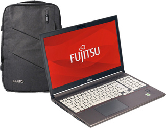 Fujitsu LifeBook E756 i5-6300U 8GB 256GB SSD 1920x1080 Class A- Windows 10 Home White keyboard + AMSO TUNG Backpack