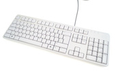 Gebrauchte Dell KB212 QuietKey USB Tastatur Grau QWERTY (+Aufkleber) (ohne Füße)