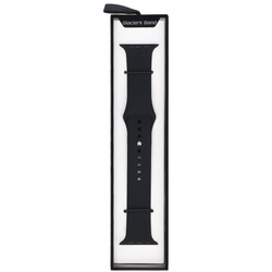 Nueva correa para smartwatch GlacierX Silicone Pin Band Black para Apple Watch 42/44/45/49mm Negra