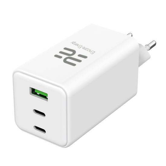 Нова мережна зарядка Encore Energy GaN QC PD 1x USB-A 30W 2x USB-C 100W MD-10083Z + кабель USB-A USB-C 2м