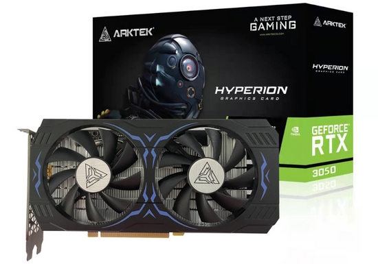 Nová grafická karta Arktek GeForce RTX 3050 8GB GDDR6 Vysoký profil