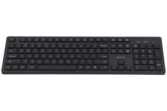 Nuovo Set Ufficio Wireless Triadyn ALYA Tastiera SKATHI e Mouse GREIP 1600 DPI Nero