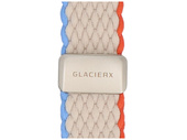 Nový pásek GlacierX Braided Magnetic Buckle Tropical Cream pro Apple Watch 38/40/41mm Krémový
