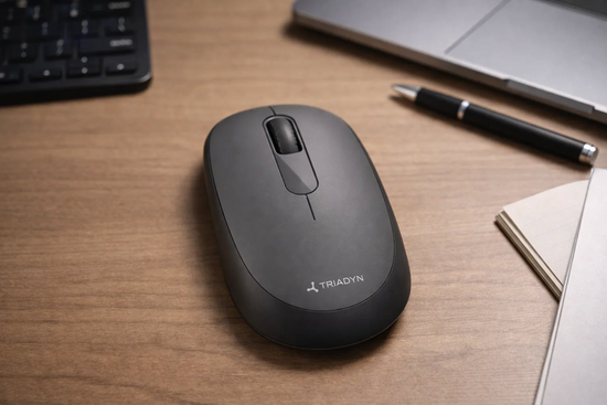 Nouvelle souris sans fil de bureau Triadyn SAO 2.4GHz Bluetooth 1600DPI grise
